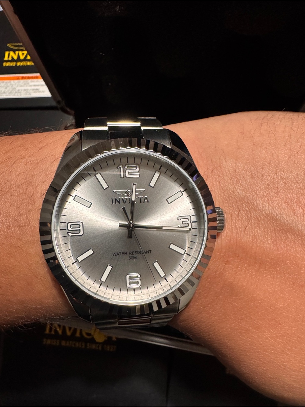 Invicta Men’s Silver Stainless Steel Bracelet Watch - Silver Dial